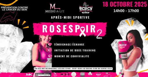 🎀 Rosespoir 2 : Médic à Lit s’engage pour Octobre Rose 🎀, Saint-Denis, Médic À Lit