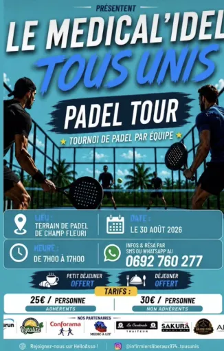 Medical IDEL Padel Tour 2026 : rendez-vous le 30 août pour une journée placée sous le signe du sport, du bien-être et du partage